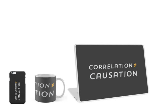 Correlation is not Causation Laptop Skin Mug iPhone Case