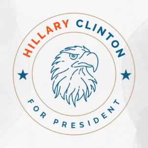 Hillary Clinton Patriotic Eagle Mark T-shirts, Stickers and Tote Bags