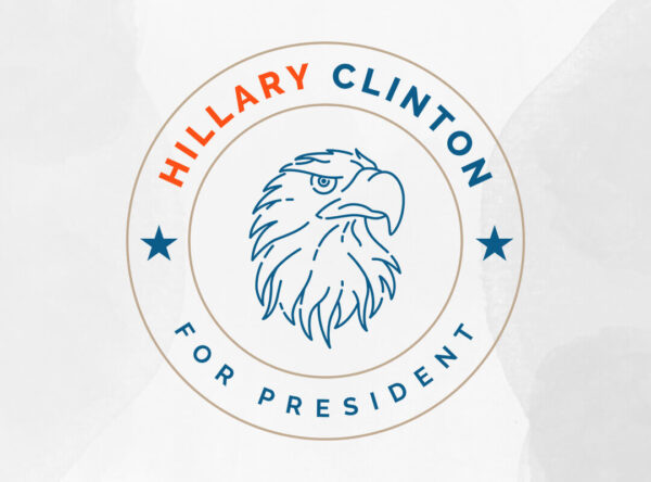 Hillary Clinton Patriotic Eagle Mark T-shirts, Stickers and Tote Bags