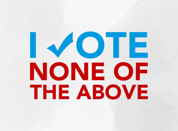 Vote None of the Above T-shirts, Stickers, Tote Bags