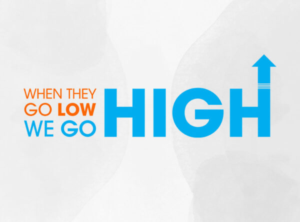 When they go low we go high. Michelle Obama Quote t-shirts.