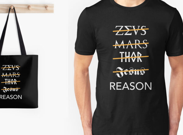 zeus mars thor jesus reason t-shirts stickers